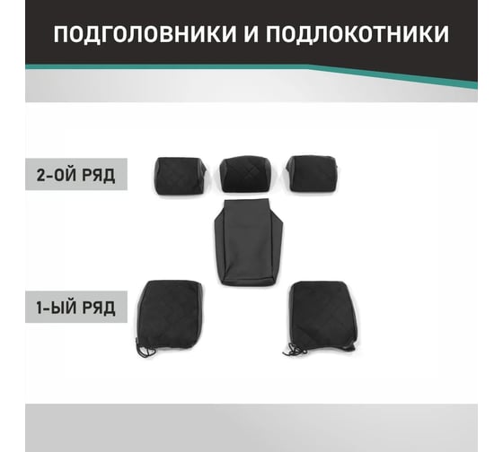 Чехлы на сиденья DEFLY Nissan Qashqai, 2006-2013, экокожа черная/замша черная ромб Nis2-2ZR