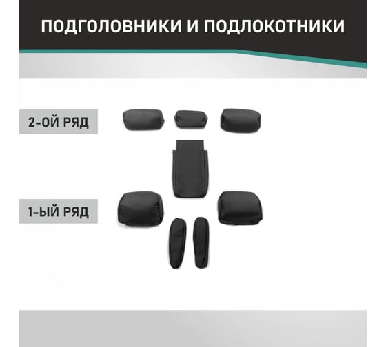 Чехлы на сиденья DEFLY Toyota Highlander, 2000-2003, экокожа черная Ty56-2K