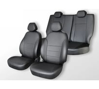 Чехлы на сиденья DEFLY Renault Duster, 2015-2021 Expression, Privilege, экокожа черная/замша черная ромб Rn8-2ZR