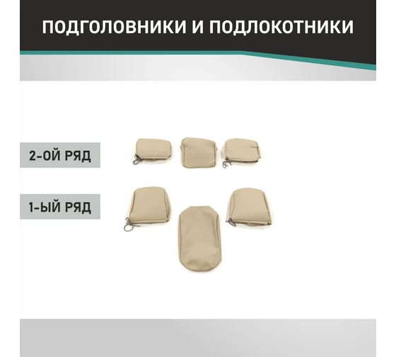Чехлы на сиденья DEFLY Toyota Land Cruiser Prado (J150), 2017-2022., левый руль, экокожа бежевая Ty26-6K