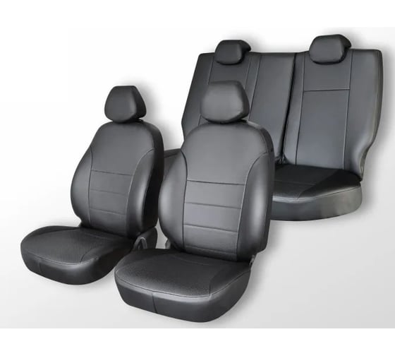 Чехлы на сиденья DEFLY Toyota Camry (XV40), 2006-2011, седан, экокожа черная Ty11-2K