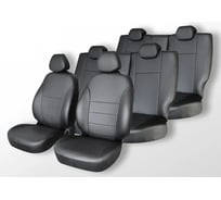 Чехлы на сиденья DEFLY Honda Stepwgn, 2001-2003, 7 мест, экокожа черная Hon3-7-2K
