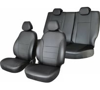 Чехлы на сиденья DEFLY Toyota Camry (XV50), 2011-2018, задний ряд 60/40, экокожа черная Ty6-2K