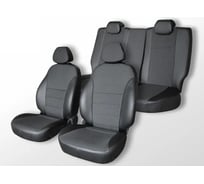 Чехлы на сиденья DEFLY Mitsubishi ASX, 2010-2022, экокожа черная/жаккард Mts1-2C