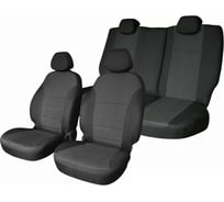 Чехлы на сиденья DEFLY Lada 2109/21099, 1987-2011, дополнительная боковая поддержка, жаккард черный/серый V007-D2
