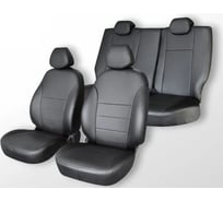 Чехлы на сиденья DEFLY Toyota Aqua (P10), 2011-2021, задний ряд 60/40, экокожа черная Ty61-2K