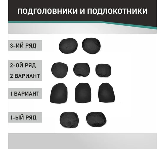 Чехлы на сиденья DEFLY Lada Largus, 2012-н.в., компактвэн (7 мест), 2 ряд 60/40, 3 ряд сплошной, жаккард V015-7-2