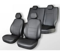 Чехлы на сиденья DEFLY Lada Vesta/Vesta Cross, 2017-н.в., универсал, задний ряд 60/40, экокожа черная V019-2K
