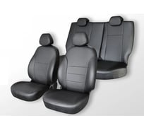 Чехлы на сиденья DEFLY Toyota Vitz, 2005-2010, задний ряд 60/40, экокож.черн./экокож. перф.черн. Ty38-2K