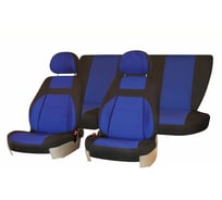 Чехлы на сиденья DEFLY Lada Priora, 2007-2014, седан, дополнительная боковая поддержка, жаккард черный/синий V005-D4