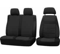 Чехлы на сиденья DEFLY УАЗ Профи, 2017-н.в., 3 места, экокожа черная/замша U3-2Z