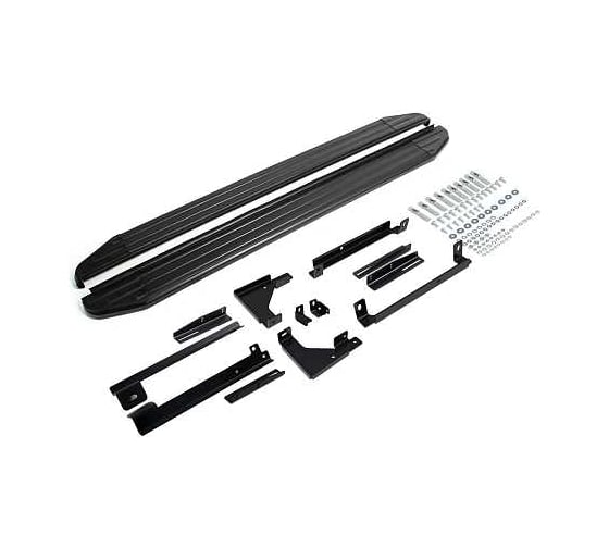 Порог-площадка Rival Premium-Black A173ALB + комплект крепежа,  Hyundai Creta 2021- A173ALB.2314.1