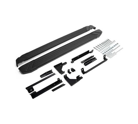 Порог-площадка Rival Black F173ALB + комплект крепежа, Hyundai Creta 2021- F173ALB.2314.1 1