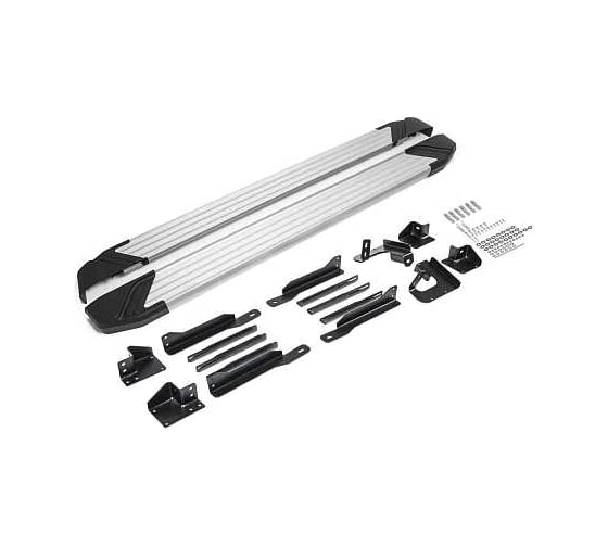Порог-площадка Rival Silver F180AL + комплект крепежа, Kia Sportage 2021- F180AL.2313.1 1