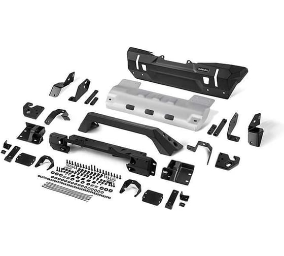 Бампер Rival ALUMINUM FRONT STUBBY BUMPER FOR JEEP WRANGLER (JL, JK, JT - except Mojave 2D.2702.1-NL