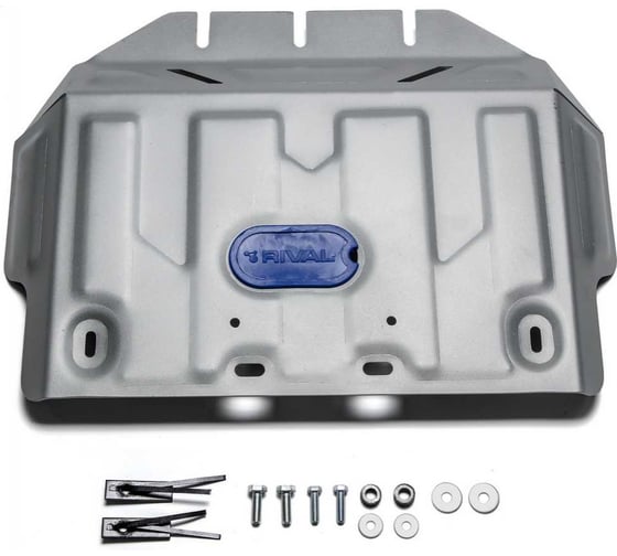 Защита картера Rival AL часть 2+ комплект крепежа Toyota Land Cruiser 150 Prado, V-4,0;3,0TD (2009-2013;2013-) / Toyota Fj Cruiser картер часть 2, V-4,0 PZ4AL-01698-00AT 1