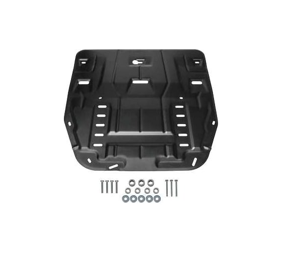 Защита картера Rival КПП, комплект крепежа, цинк, KIA K5 2020-, V - 2.0; 2.5/Hyundai Sonata (DN8) 2019-, V - 2.0; 2.5; Увеличенная ZZZ.2860.1