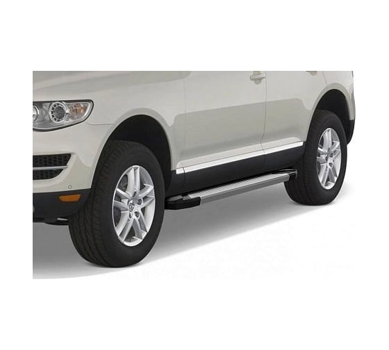 Порог-площадка Rival "Silver" F193AL + комплект крепежа, Volkswagen Touareg F193AL.5809.1