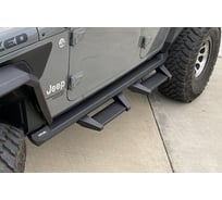 Ступеньки для силовых порогов Rival Jeep Wrangler JL 2018-, сталь, с крепежом, 2D.2708.1