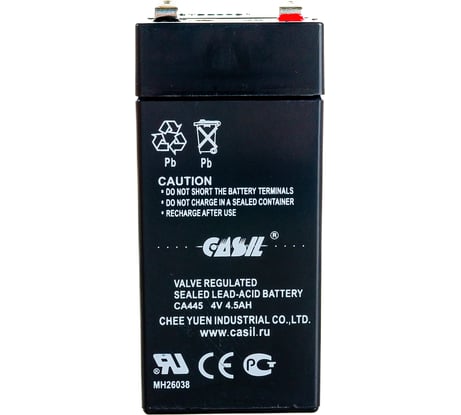 Аккумуляторная батарея CASIL CA445 4 В, 4.5 Ач 10601481