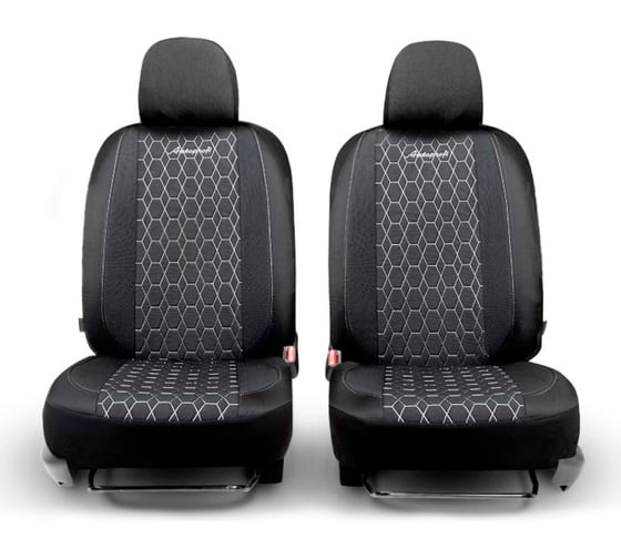 Авточехлы AUTOPROFI VERONA 15 предметов, чёрный/белый VER-1505 BK/WH
