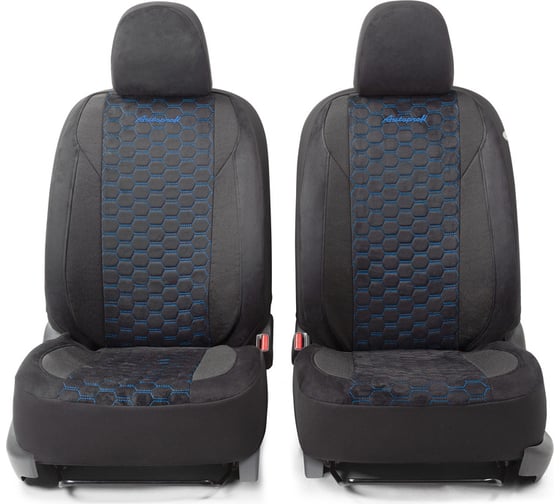 Авточехлы AUTOPROFI ALCANTARA чёрный/синий ALC-1505 BK/BL