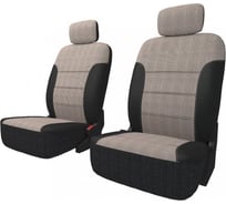 Чехлы Carfort NeoClassic комплект для передних кресел, коричневый, 10 предметов 48401