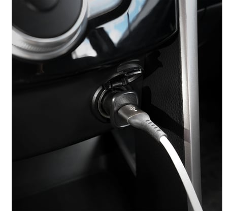 Автомобильный адаптер Airline компактный, 1xUSB 2.1A, 12/24В AEAK017