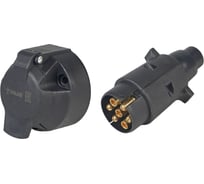 Розетка и вилка фаркопа Airline 12В 7 контактов пластик комплект (вилка с сальником) ATE-50