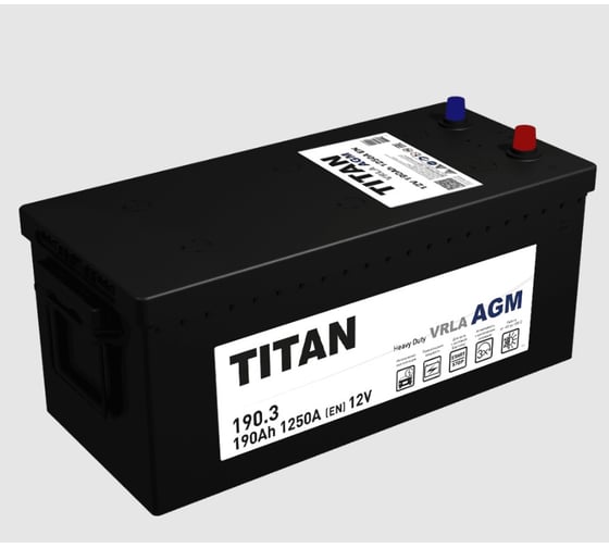 Аккумулятор TITAN AGM 6СТ-190.3 VRLA 4610082702097 - выгодная цена, отзывы, характеристики, фото - купить в Москве и РФ