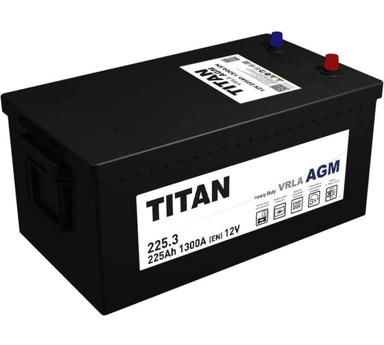 Аккумулятор TITAN AGM 6СТ-225.3 VRLA C 4610082702103