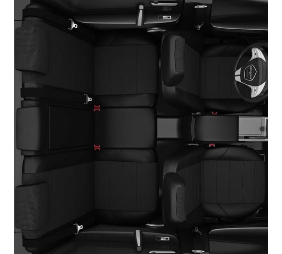 Авточехлы AVTOLIDER1 для Chevrolet Niva с 2014-2016 джип Задние спинка и сиденье 40 на 60 CH03-0902-KK8