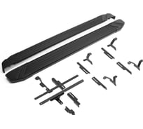 Пороги на автомобиль Rival "Black" Geely Monjaro 4WD 2023-, 180 см, 2 шт. F180ALB.1906.1