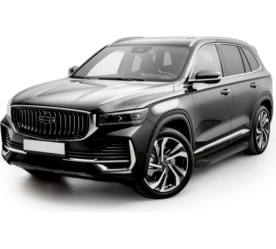 Пороги на автомобиль Rival "Black" Geely Monjaro 4WD 2023-, 180 см, 2 шт. F180ALB.1906.1