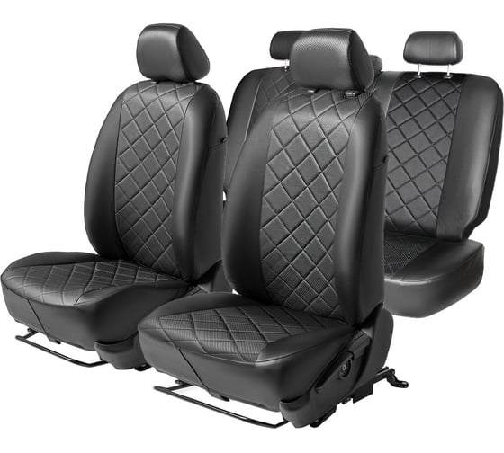 Чехлы на сиденья Rival Ромб (зад. спинка 40/60) Haval Jolion 2020-н.в, экокожа SC.9401.2 1