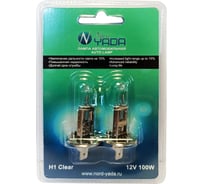 Лампа Nord-Yada H1 12V 100W CLEAR 2шт, блистер 902119