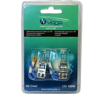 Лампа Nord-Yada H3 12V 100W CLEAR 2шт, блистер 902124