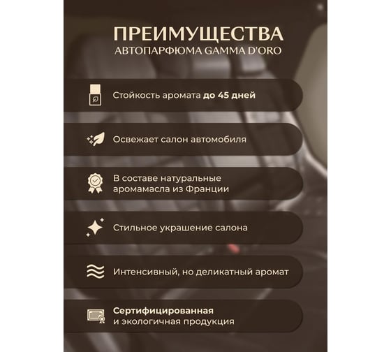 Автопарфюм Gamma D'oro Invictus, 10мл УТ-00001230