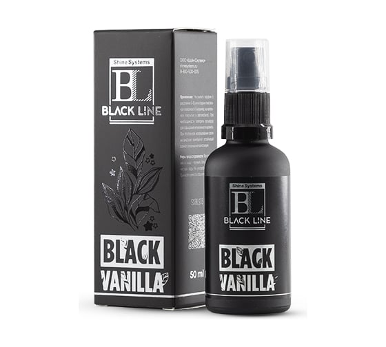Ароматизатор для авто и дома Shine systems Black Line Black Vanilla обьем 50 мл SSBL973 1