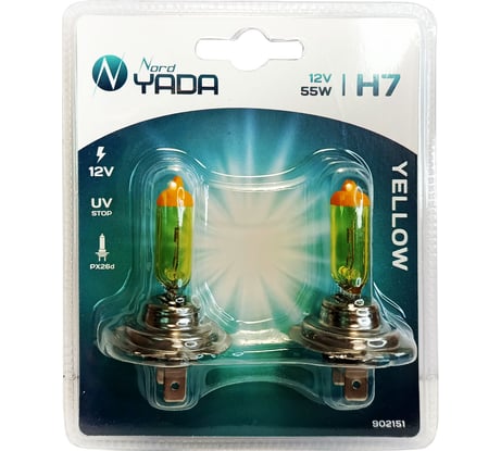 Лампа Nord-Yada H7 12V 55W YELLOW 2шт, блистер TM Nord YADA 902151