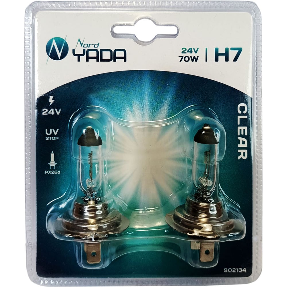 Лампа Nord-Yada H7 24V 70W CLEAR 2шт, блистер TM Nord YADA 902134 ...