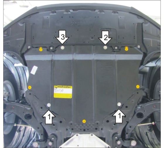 Защита стальная MOTODOR 2 мм Д, КПП, Mazda 6, CX-5. 71103