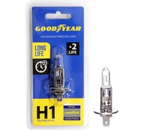 Автомобильная галогенная лампа Goodyear Н1 12V 55W P14,5s Long Life блистер GY011123