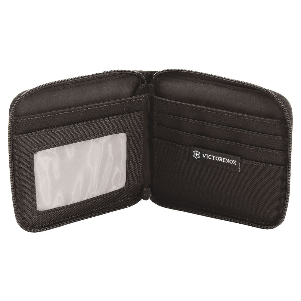 Бумажник Victorinox TriFold Wallet на молнии, чёрный, 11x1x10 см