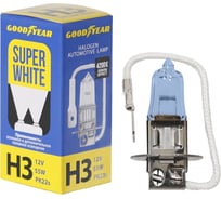 Автомобильная галогенная лампа Goodyear Н3 12V 55W PK22s Super White GY013126