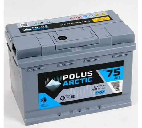 Аккумулятор POLUS ARCTIC 6СТ-75.0 PA75.0
