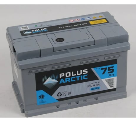 Аккумулятор POLUS ARCTIC 6СТ-75.0 низкий PA75.0(н)