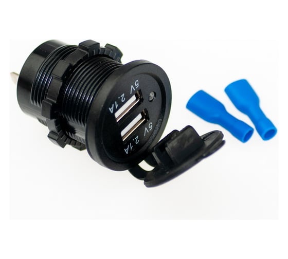 Разъем Usb в авто встраиваемый Pro Legend 12V-24V 2USB Круглый 4.2A PL9385 1