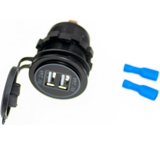Разъем Usb в авто врезной Pro Legend 12V-24V 2USB Круглый 4.8A PL9379