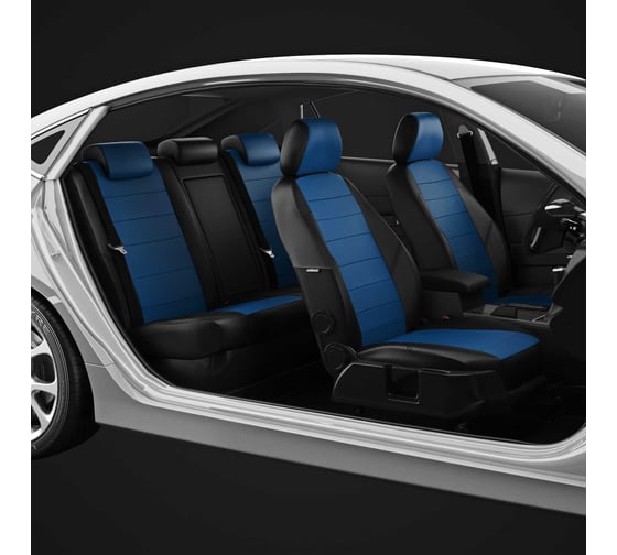 Авточехлы AVTOLIDER1 для Nissan Almera G15 с 2014-н.в. седан NEW. Задняя спинка 40 на 60, сиденье единое NI19-0405-EC05